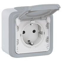 SCHUKO SERIE ESTANCA PLEXO SUPERFICIE GRIS IP55