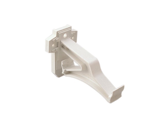 GANCHO EVACUACIÓN PLUVIALES BANDA VERTICAL 260MM PVC BLANCO
