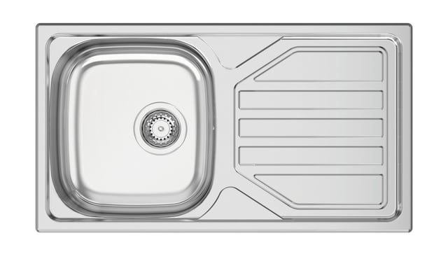 FREGADERO DE COCINA 1 SENO + ESCURRIDOR CUADRADO 78 X 43,5 X 15 CM