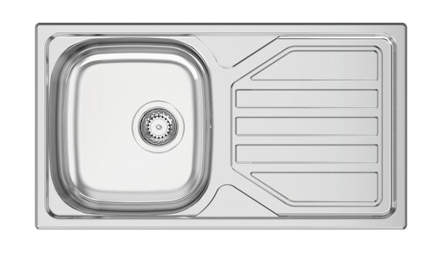FREGADERO DE COCINA 1 SENO + ESCURRIDOR CUADRADO 78 X 43,5 X 15 CM
