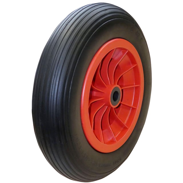RUEDA CARRETILLA 350 MM IMPINCHABLE HASTA 100KG LLANTA PLÁSTICO
