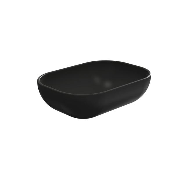 LAVABO SOBREPONER OVALADO 46.5X34X12CM NEGRO MATE