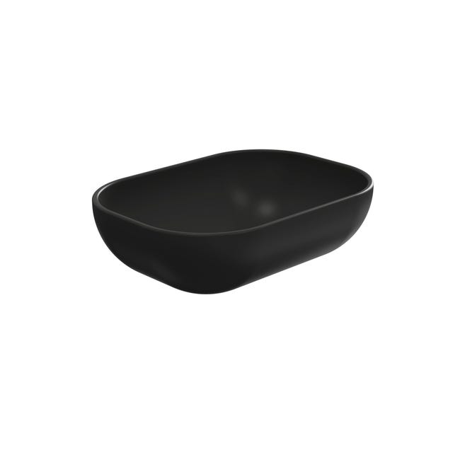 LAVABO SOBREPONER OVALADO 46.5X34X12CM NEGRO MATE - 1