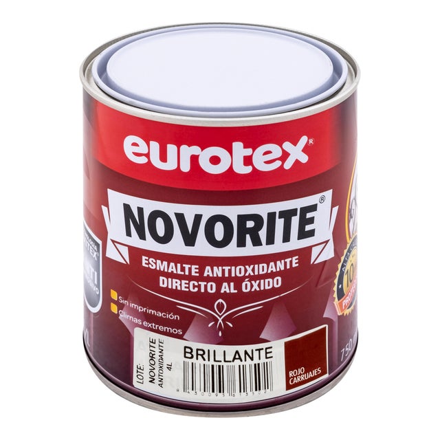 ESMALTE SINTÉTICO ANTIOXIDANTE BRILLANTE NOVORITE 4L ROJO CARRUAJE