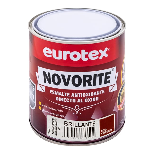 ESMALTE SINTÉTICO ANTIOXIDANTE BRILLANTE NOVORITE 4L ROJO CARRUAJE - 1