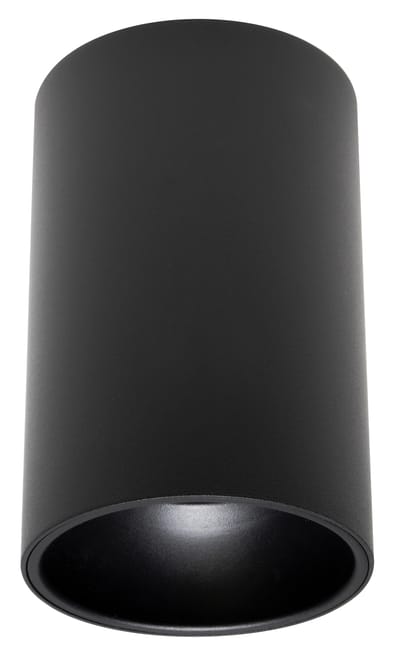 ARO DE SUPERFICIE ALTO CIRCULAR FIJO NEGRO GU10 - 1