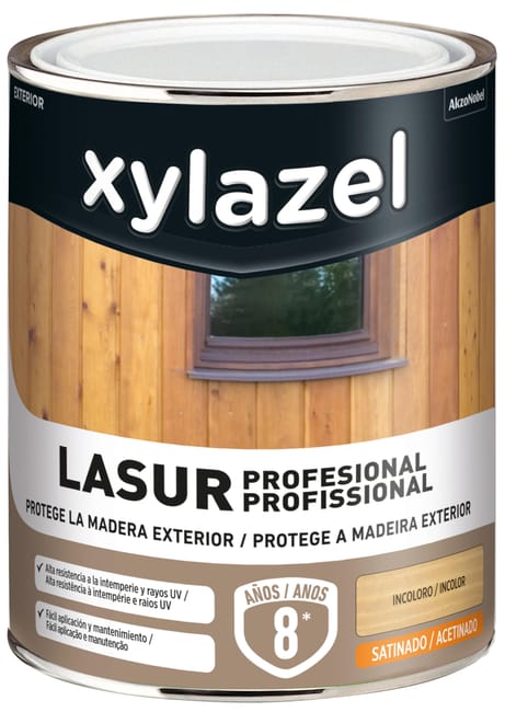 LASUR ACRÍLICO SATINADO XYLAZEL 750ML INCOLORO - 1