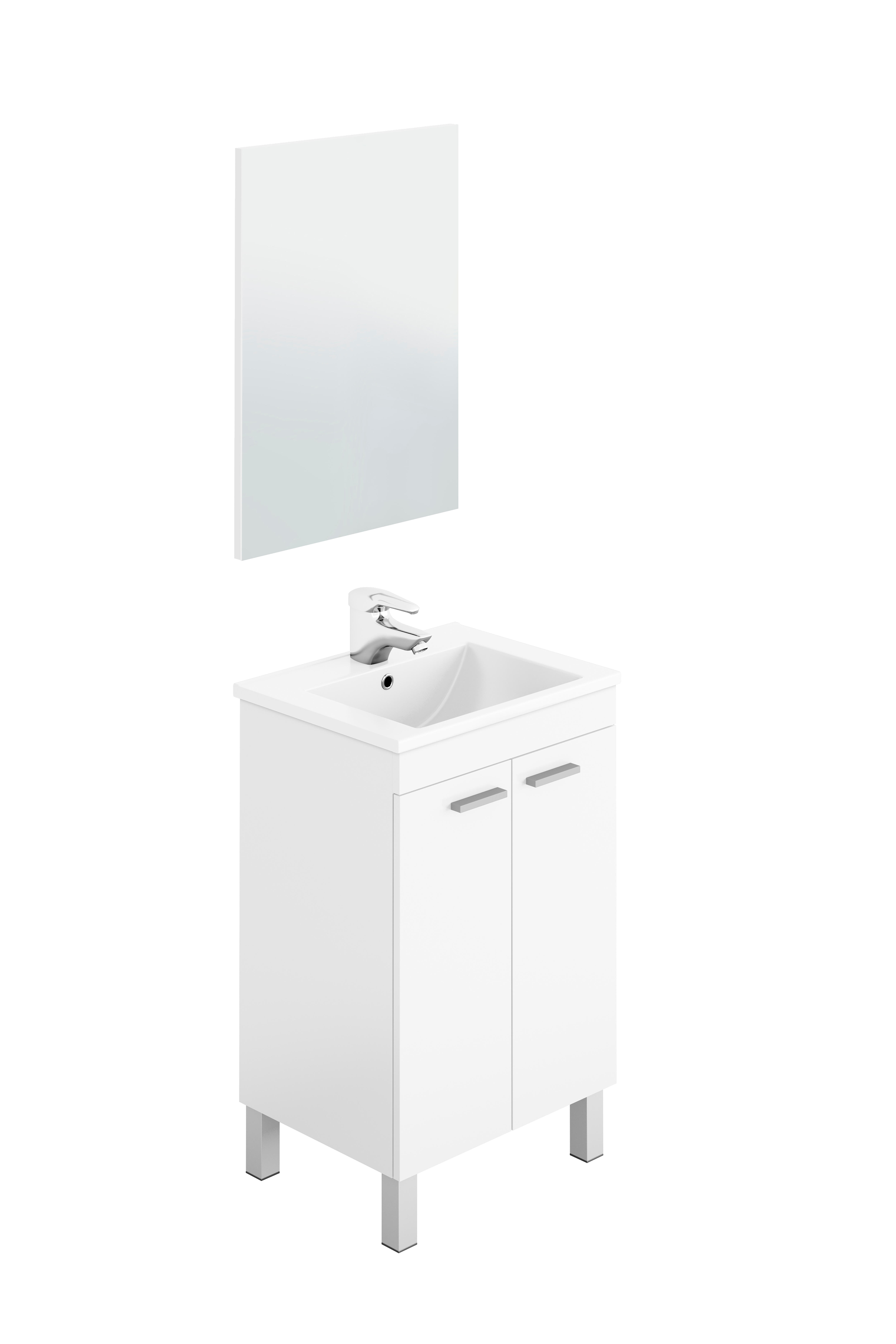 MUEBLE DE BAÑO CON ESPEJO KONCEPT BLANCO 38,5X50CM - 2