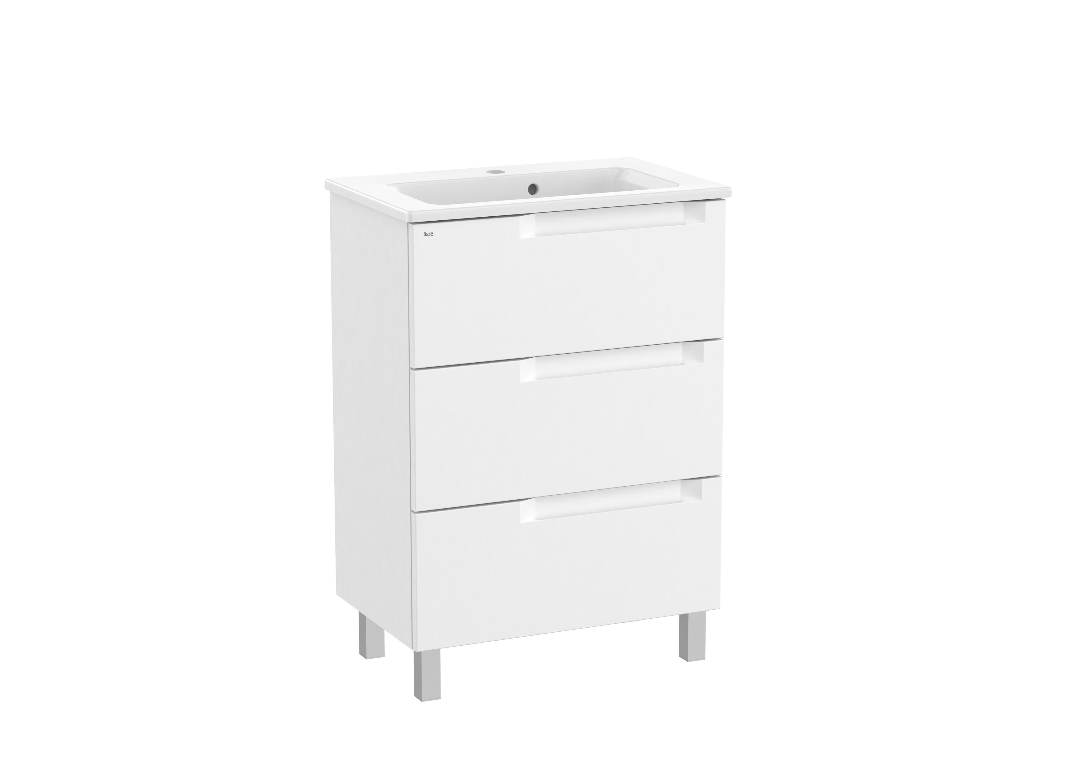 MUEBLE DE BAÑO CON LAVABO ROCA BORNEO BLANCO 60.5X46CM - 2
