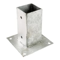 BASE ACERO GALVANIZADO CON PLETINA 7X7 CM - 1