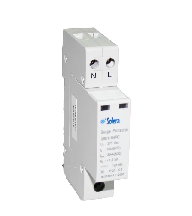 LIMITADOR SOBRETENSIÓN TRANSITORIO 1P+N  15KA