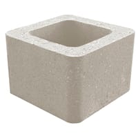 BLOQUE DE HORMIGÓN PILAR GRIS 30X30X19 CM - 1