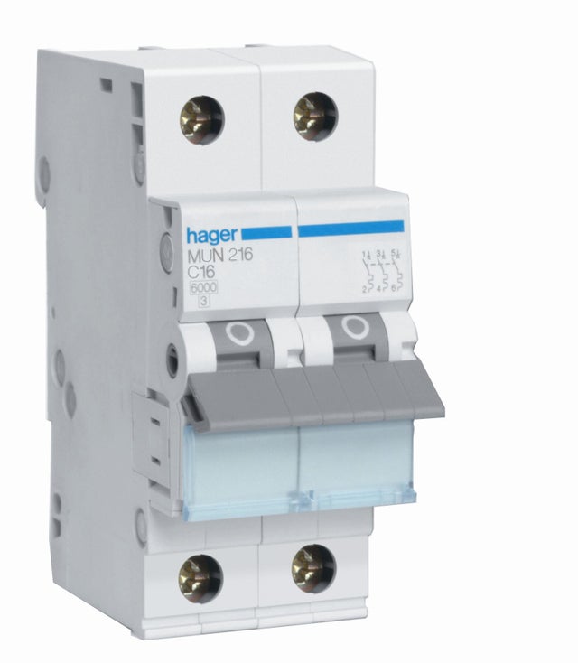 AUTOMÁTICO MAGNETOTÉRMICO 2P 16A HAGER