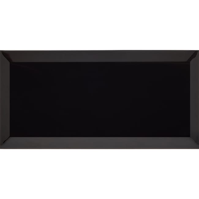 AZULEJO PASTA ROJA 10X20CM METROTILE NEGRO - 1