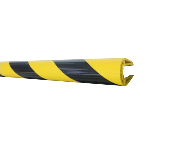 PROTECTOR DE PVC PARA VEHICULOS EN GARAJES ANGULAR NEGRO Y AMARILLO
