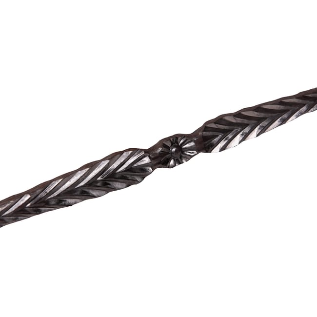 BARRA DE HIERRO FORJADO UN ESTAMPADO 14X14MM 0,9M - 1