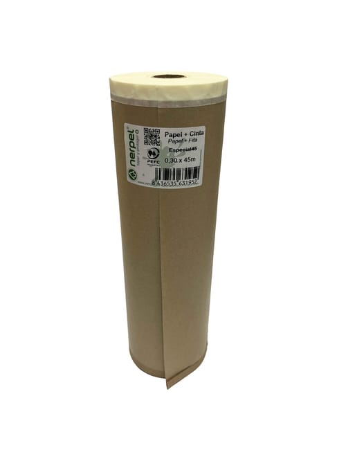 ROLLO PAPEL CON CINTA RECICLADO 30CM X 45M - 1