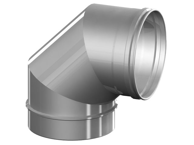 CODO 90º INOXIDABLE PARED DOBLE 150MM