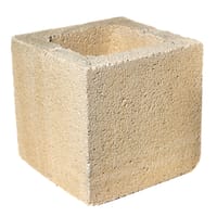 BLOQUE DE HORMIGÓN LISO MEDIO CREMA 19X19X19 CM - 1