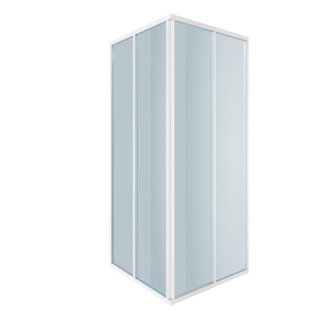 MAMPARA DE DUCHA CUADRADA CORREDERA ECO 80X80CM BLANCO