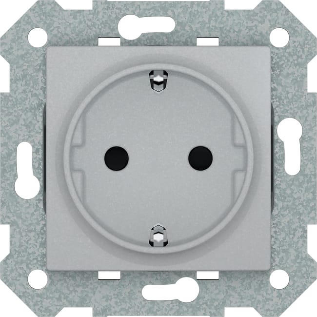 SCHUKO CON BASTIDOR SERIE VIVA PLATA - 1