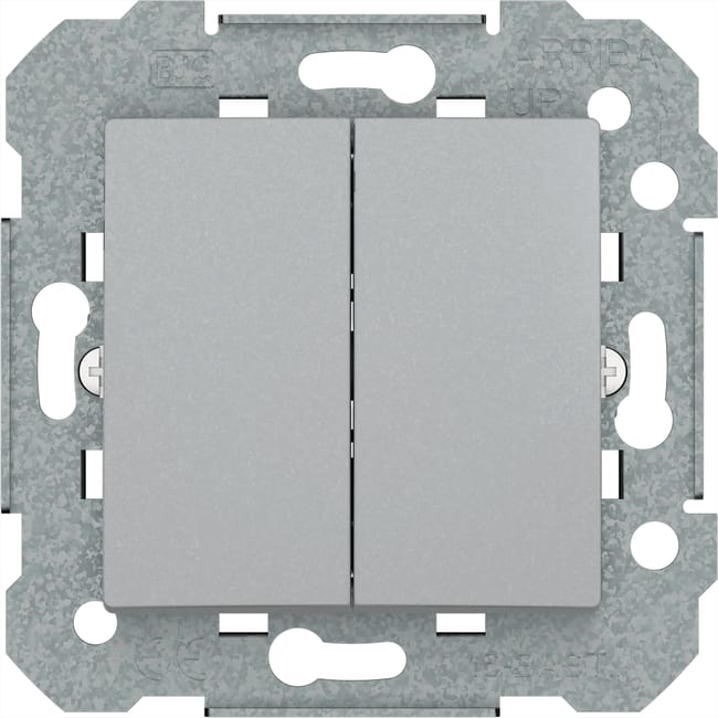 CONMUTADOR DOBLE SERIE SERIE VIVA PLATA - 1