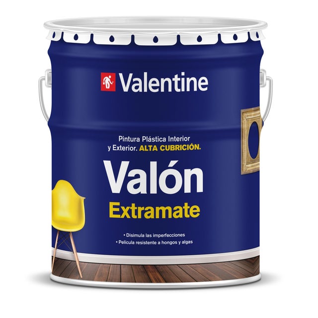 PINTURA PLASTICA BLANCA MATE 15L VALÓN