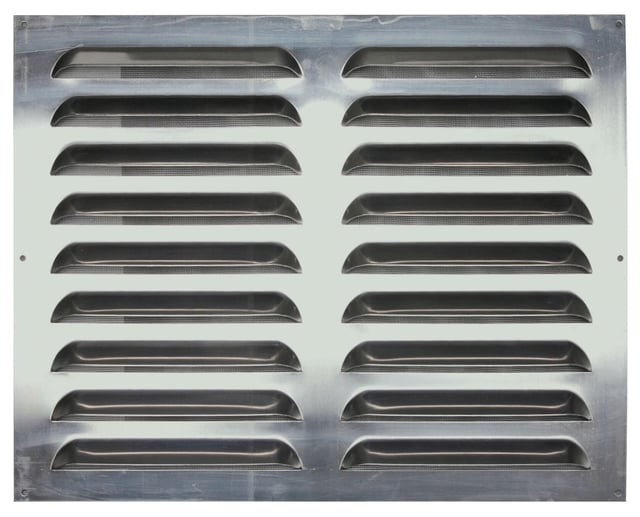 REJILLA DE VENTILACION SOBREPONER ALUMINIO BRUTO 30 X 25 CM ESPESOR 1.5  MM