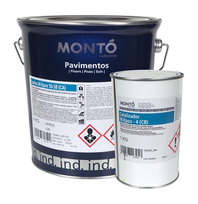 PINTURA SUELOS EPOXI + CATALIZADOR 5KG ROJO - 1