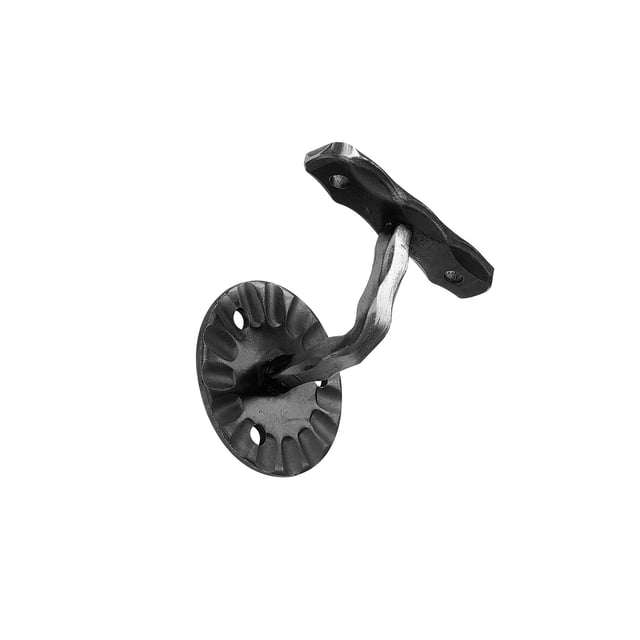 SOPORTE PASAMANOS HIERRO FORJADO 80X4MM Ø12MM