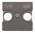 TAPA TOMA TV-RADIO-SAT SERIE ZENIT ANTRACITA - 1