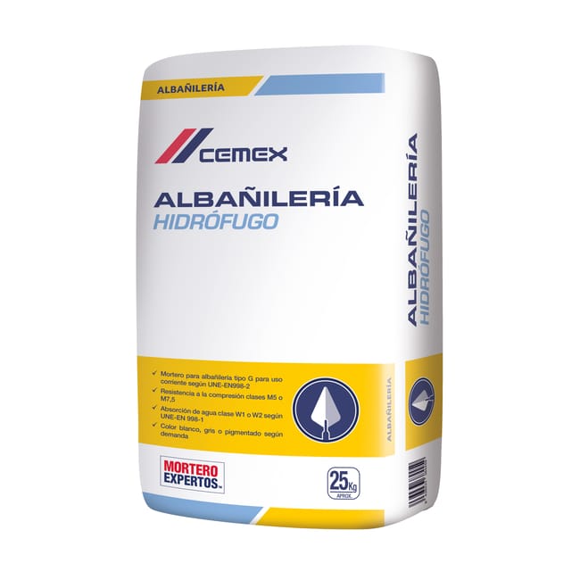 MORTERO SECO M7,5 HIDRÓFUGO CEMEX W1 25 KG GRIS - 1