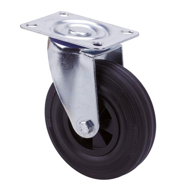 RUEDA 100MM GOMA. HASTA 80KG. LLANTA ACERO