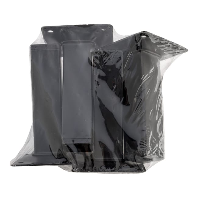 PATA MUEBLE ACERO CUADRADA  H 100 MM 25 X 25 MM NEGRA. 4 UDS - 1