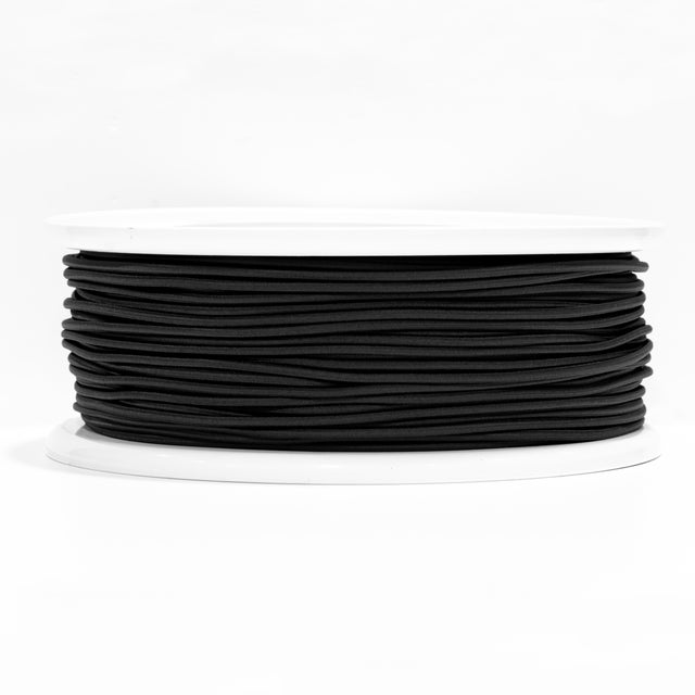 CUERDA POLIESTER ELÁSTICA TRENZADA CON ALMA 4MM.  1M NEGRO ROMBULL