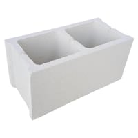BLOQUE DE HORMIGÓN LIGERO BLANCO 39X19X19 CM - 1