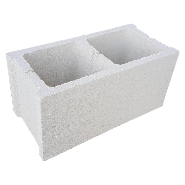 BLOQUE DE HORMIGÓN LIGERO BLANCO 39X19X19 CM - 1