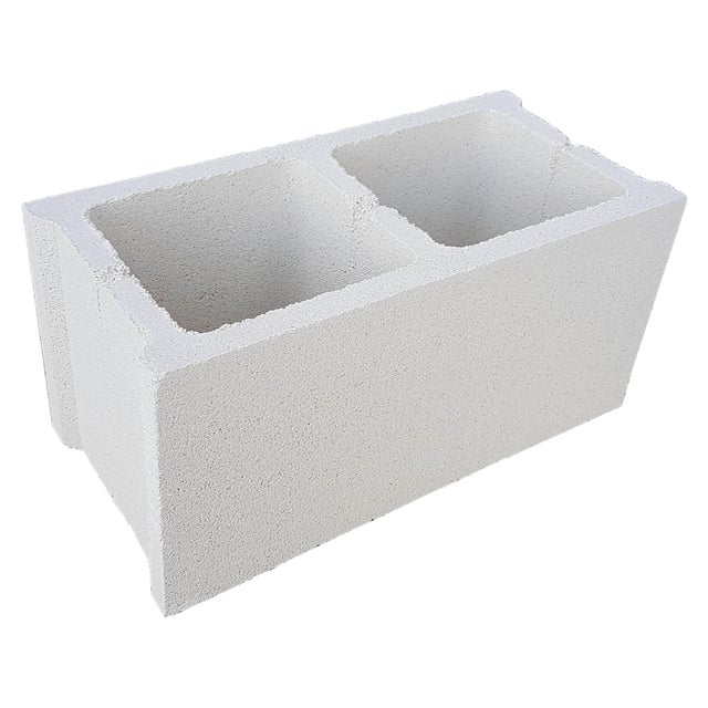 BLOQUE DE HORMIGÓN LIGERO BLANCO 39X19X19 CM