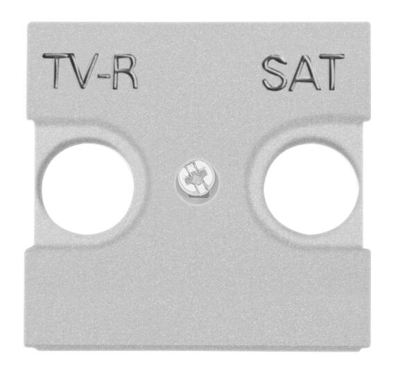 TAPA TOMA TV-RADIO-SAT SERIE ZENIT PLATA