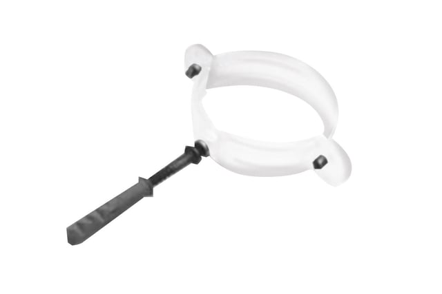 ABRAZADERA EVACUACIÓN PLUVIALES METÁLICO ACERO PRECALADO BLANCO Ø80MM