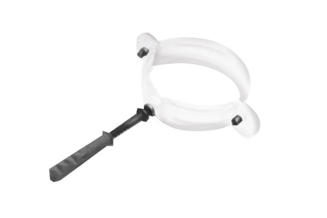 ABRAZADERA EVACUACIÓN PLUVIALES METÁLICO ACERO PRECALADO BLANCO Ø80MM