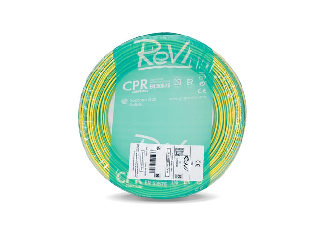 HILO FLEXIBLE H07V-K 6mm2 VERDE/AMARILLO 100M