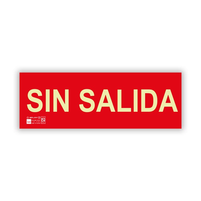 SEÑAL  FOTOLUMINISCENTE SIN SALIDA