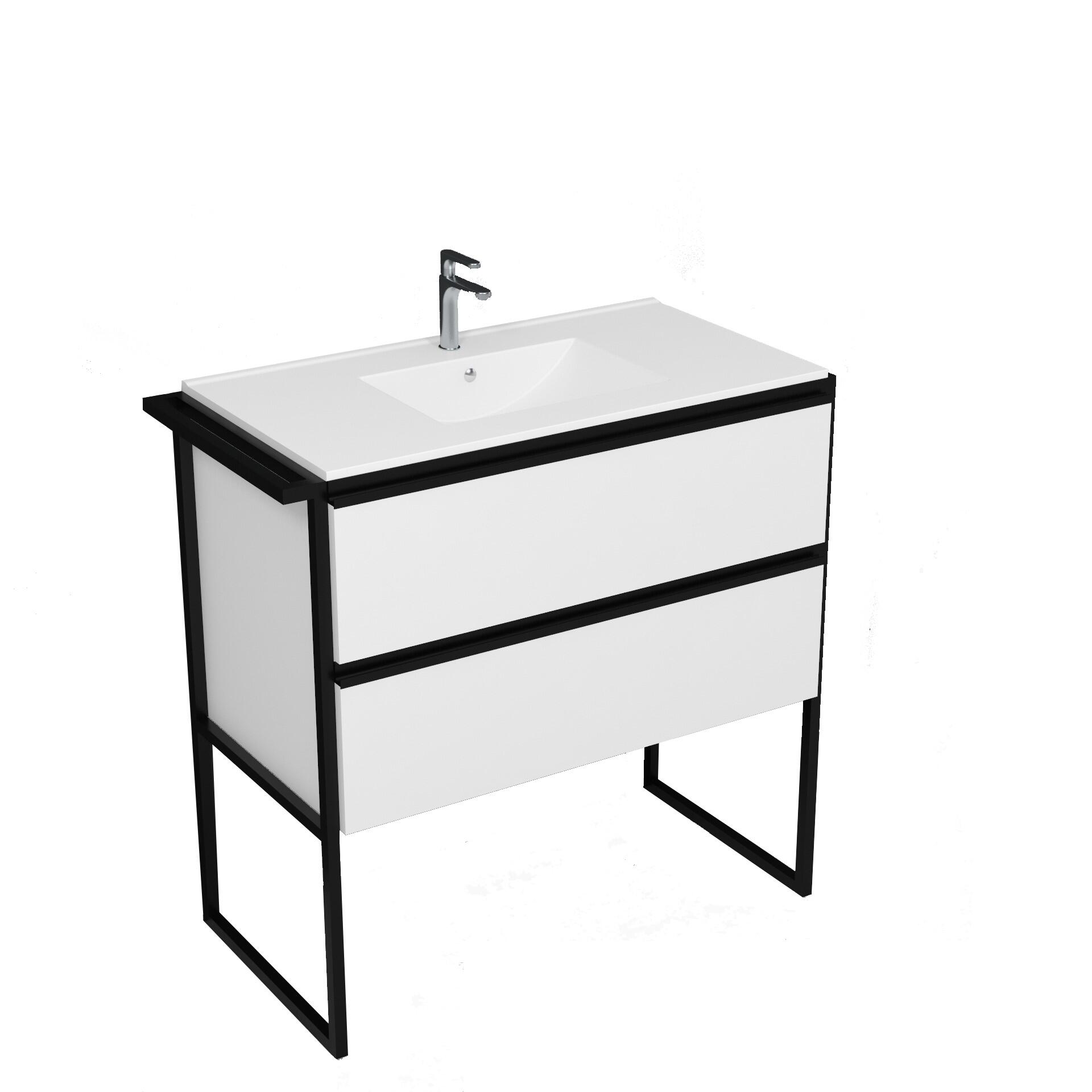 MUEBLE DE BAÑO MALVA BLANCO 60X45CM - 2