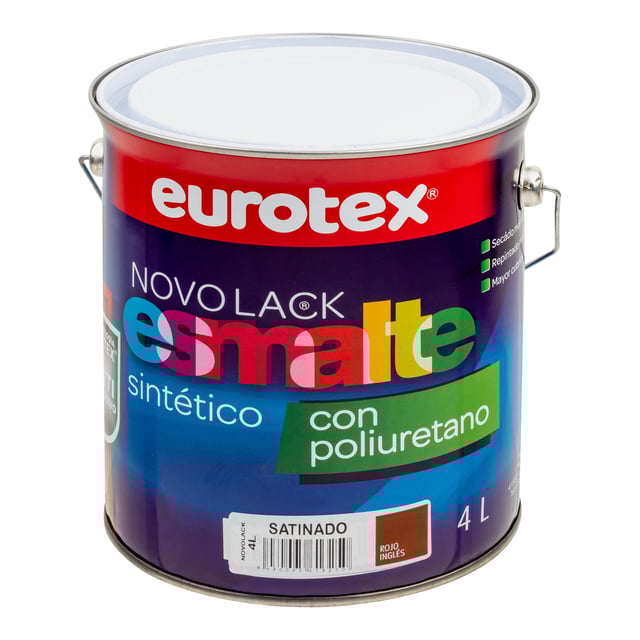 ESMALTE SINTÉTICO SATINADO NOVOLACK 4L ROJO INGLES