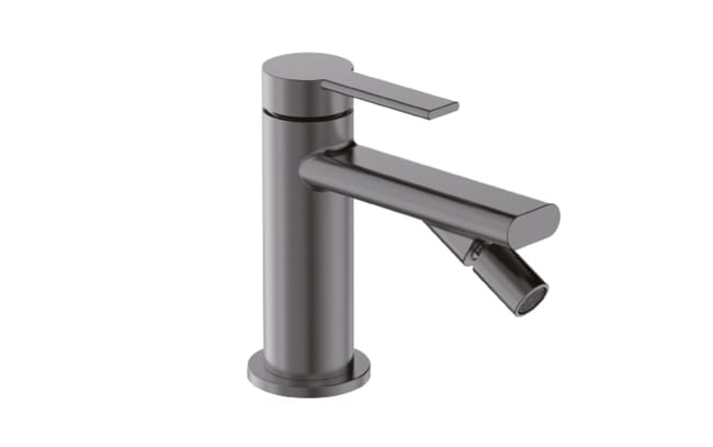 GRIFO BIDE MONOMANDO RONDO PVD METAL GUN - 1