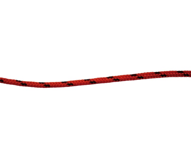 CORDON POLIAMIDA Y POLIESTER TRENZADO CON ALMA 3MM. 1M ROJO  ROMBULL