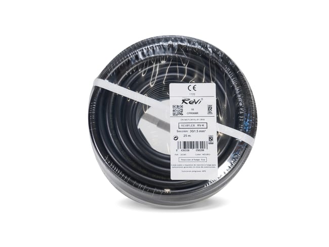 CABLE ELÉCTRICO RV-K 3G 1.5MM2 NEGRO 25M - 1