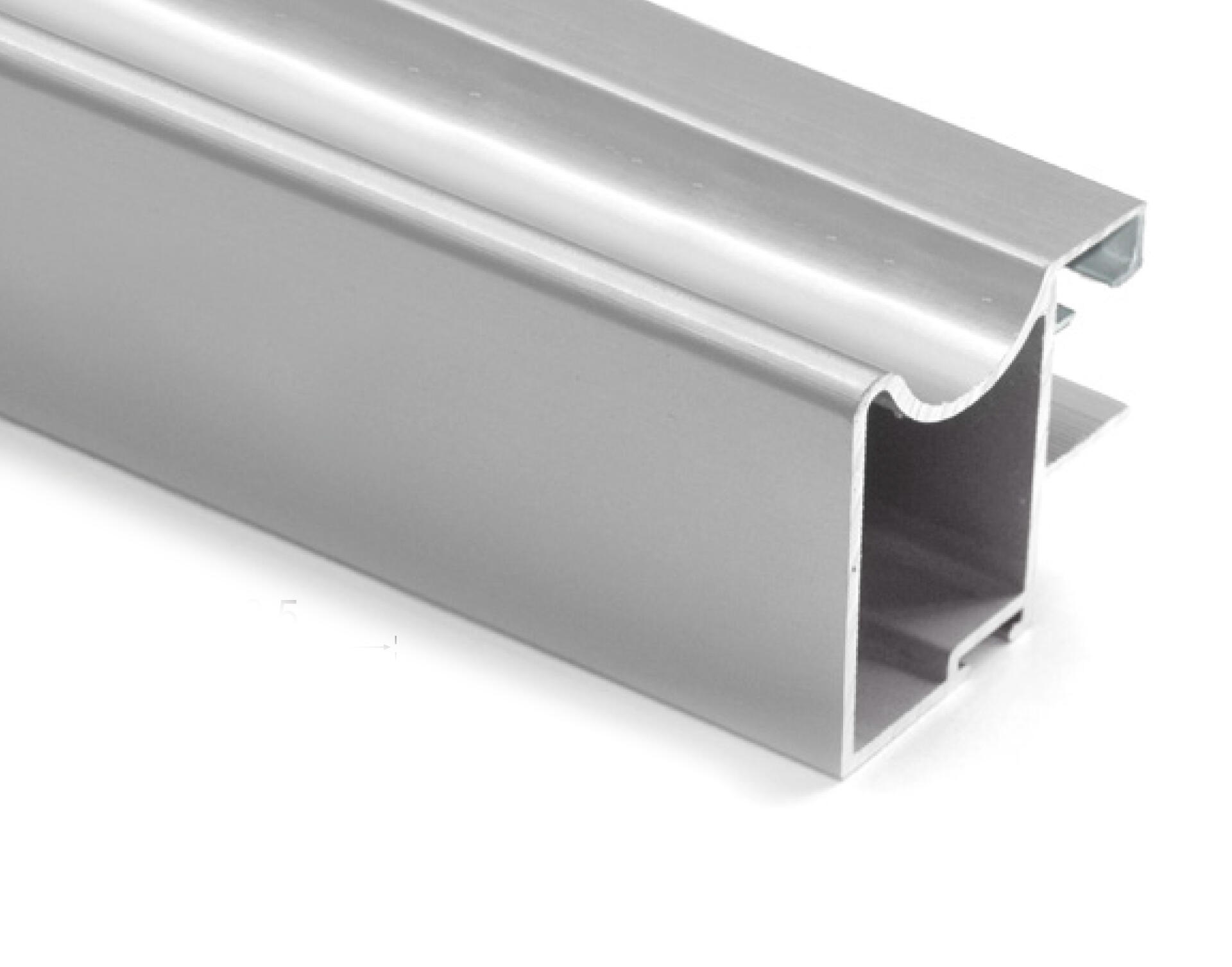 PERFIL UÑERO PLATA MATE 260CM 16MM - 2