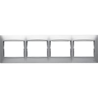 MARCO CUADRUPLE SERIE CORAL PLATA - 1